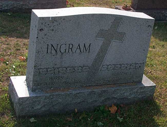 Photo of headstones/Harry J Ingram d1968 hdstn Oswegatchie Pine Hill Cem